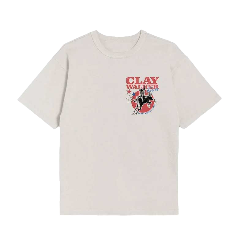 Doin' What I Love - Buckin' Bronco Tee (Blue / Red)